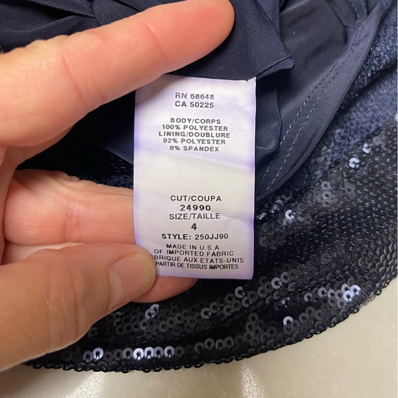 NWT Allen Schwartz Navy Sequin Skirt - Picture 4 of 4